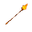 bow and flaming arrow