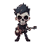 rocker with a skull mask