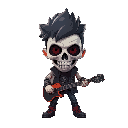 rocker with a skull mask
