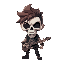 rocker with a skull mask