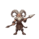 hades wielding a spear