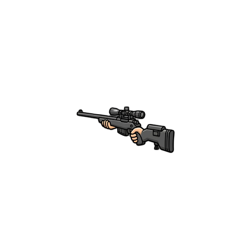 sniper rifle held in fps view