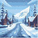snowy road