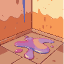 drip of liquid on the floor