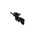 sniper rifle held in fps view