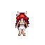 cat girl, red hair, light skin, fantasy, white female underwear
