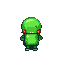 small fantasy slime, no limbs, green, small red core