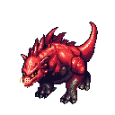 red dragon, 4 legs, boss monster