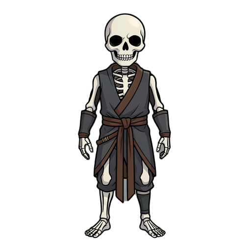 um ninja esqueleto, 