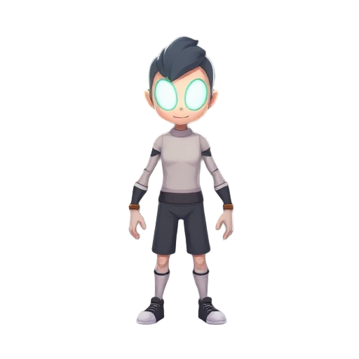 crie um personagem 2d , o personagem vai ter sua skin em forma de uma luz