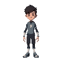 crie um personagem 2d , o personagem vai ter sua skin em forma de uma luz