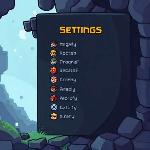 pixel background for settings menu