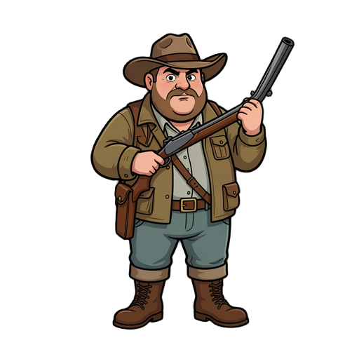 a fat hunter figure.