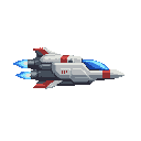 spaceship , side view , no outline