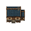house like from snk anime. no outline 