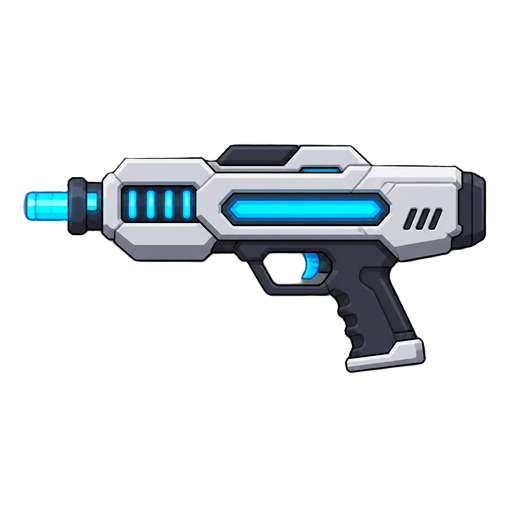 futuristic lasergun, profil view