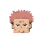 sukuna from jjk head ( square form )only head without body, no body