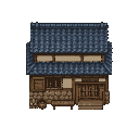 house like from snk. no outline 