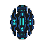 futuristic engine , black blue cyan. no outline no shading