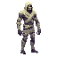a realistic undead, mummy. side view . no outline