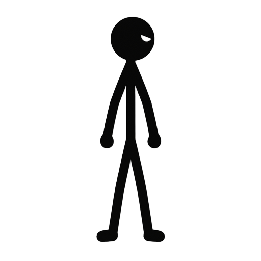 profil view right , a stickman ( stick war legacy style )