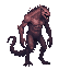 a realistic monster human, side view . no outline