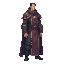 a realistic epic mage . side view . no outline