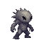 realistic alien monster, side view right. no outline 