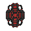 futuristic engine , black red. no outline no shading