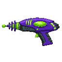 futuristic alien lasergun,profil view