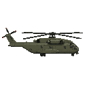 big military helicopter.side view right. no outline