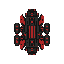 futuristic engine , black red. no outline no shading