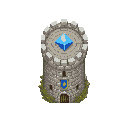 tower ( medieval ) a diamonds on the top .no outline