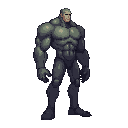 a basic titan from snk. side view right full body. no outline 