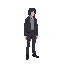 a death human, side view . no outline
