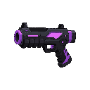 futuriste minigun ,black purple , side view
