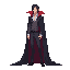realistic vampire . side view . no outline