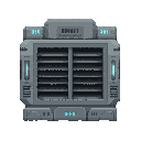 futuristic ventilation system .front view . no outline