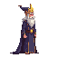 a realistic mage with a crown. side view . no outline