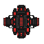 futuristic engine , black red. no outline no shading