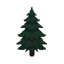 fir tree. dark . no outline. flat color 