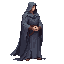 a realistic epic mage . side view . no outline