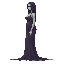 a realistic undead, mommy. side view . no outline