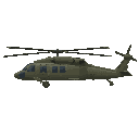 hélicoptère military, side view . no outline
