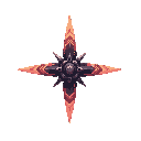 futuristic shuriken, front view. no outline 