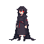 sorcery , red eyes. side view . no outline