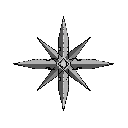 futuristic shuriken, front view. no outline 