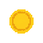 gold coing. no outline no shading 