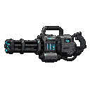 futuristic minigun , profil view