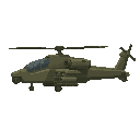 hélicoptère military, side view . no outline